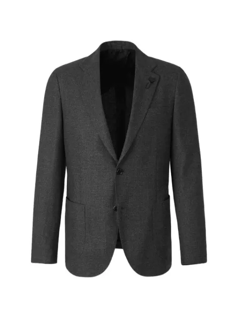 Lardini blazer à simple boutonnage et écusson fleur
