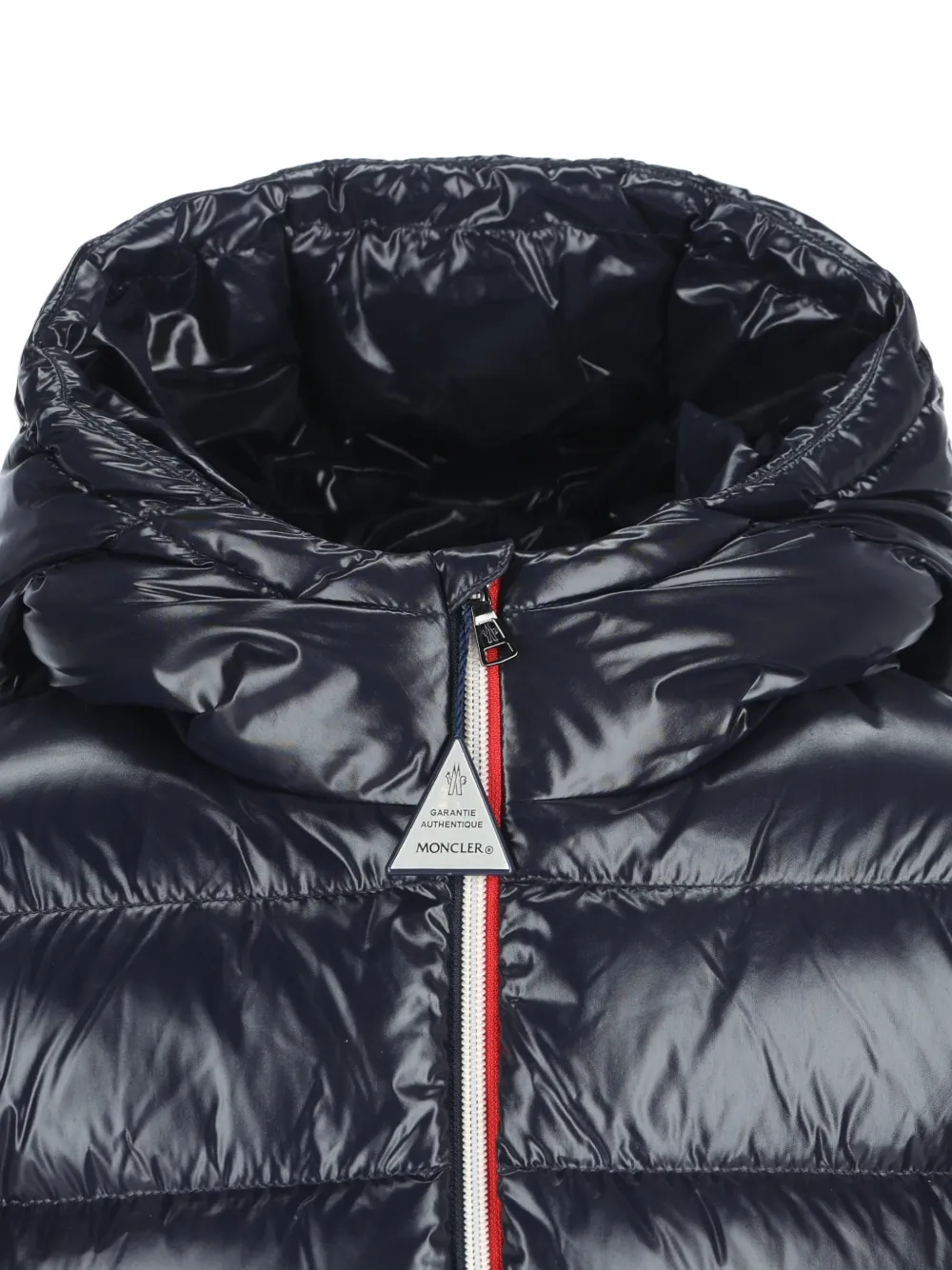 Moncler Enfant Aubert quilted hooded jacket Blauw