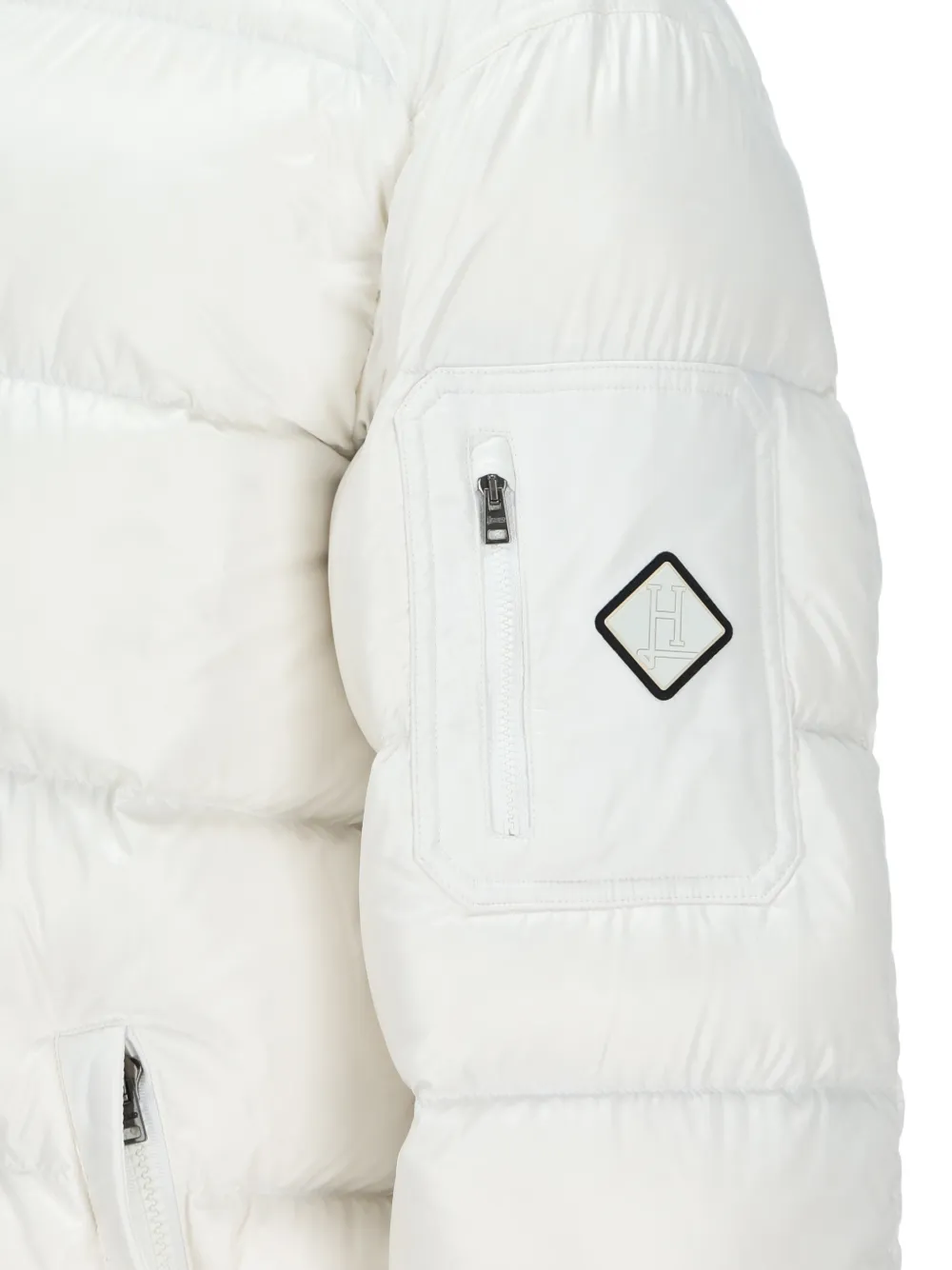 Herno quilted hooded down jacket Wit
