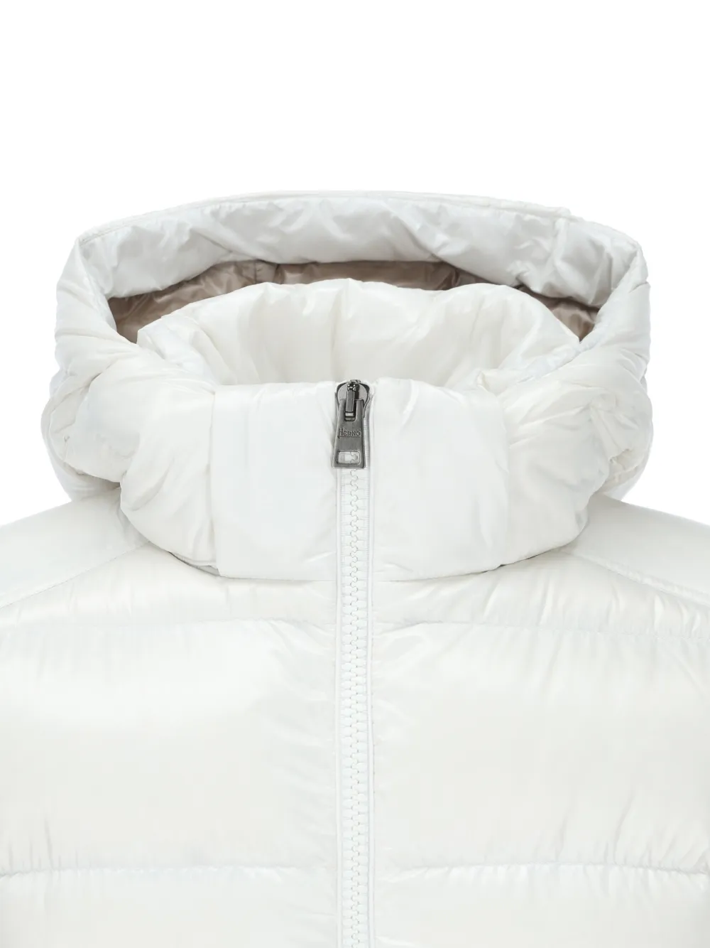Herno quilted hooded down jacket Wit