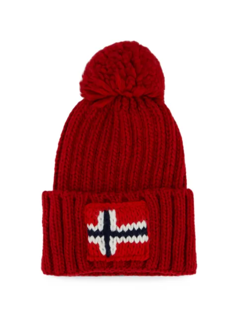 Napapijri Semiury pompom-detail beanie hat