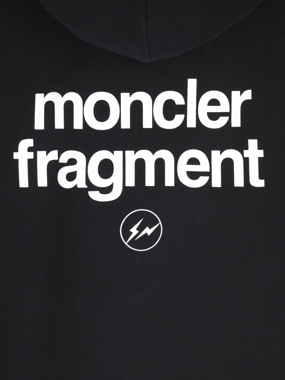 Moncler x Fragment logo-print hoodie Zwart