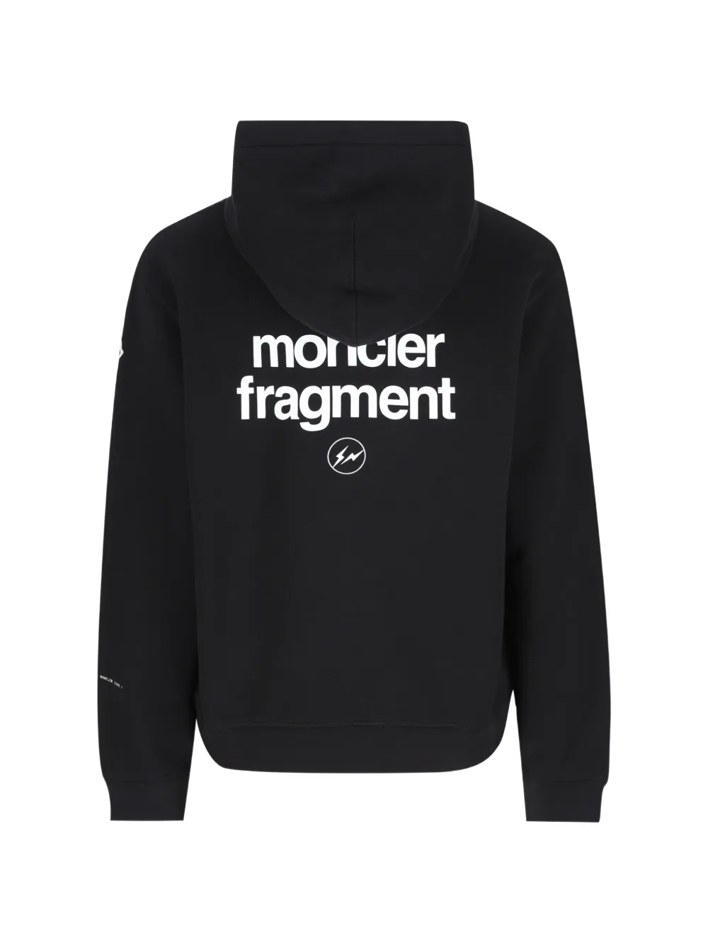 Moncler x Fragment logo-print hoodie Zwart
