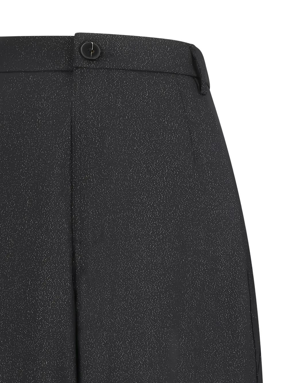 DARKPARK Phebe wollen lurex broek met wijde pijpen Zwart
