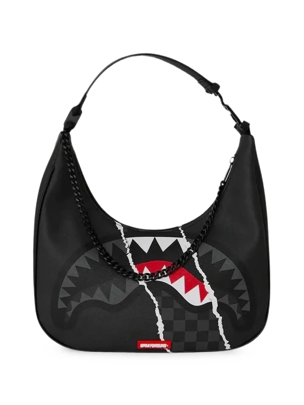 Sprayground Shark Slash Shoulder Bag In Black