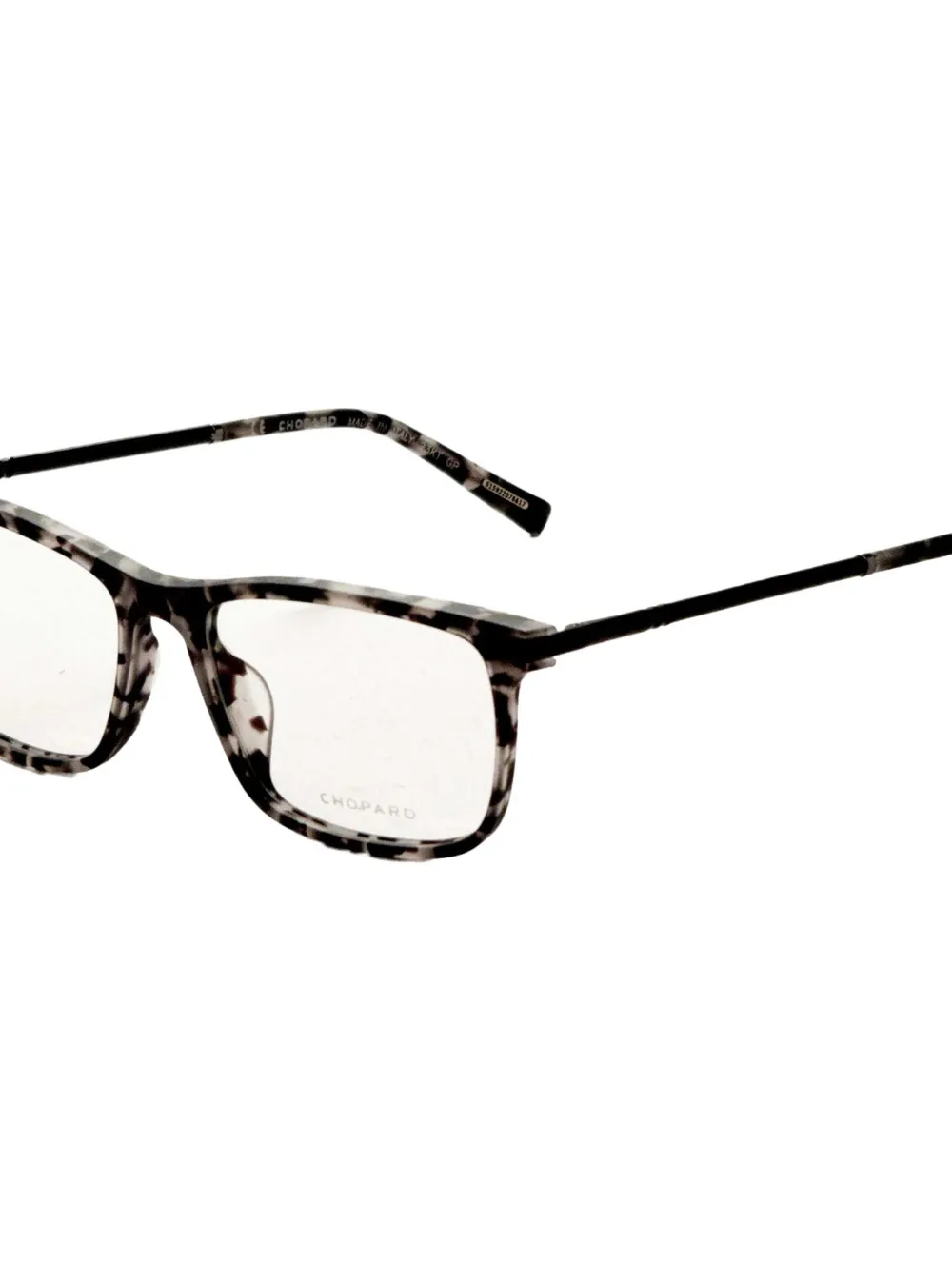 Chopard Tortoise-shell Rectangle-frame Glasses in Grey, view 2