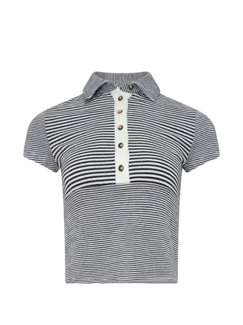 rag & bone striped short-sleeve polo shirt