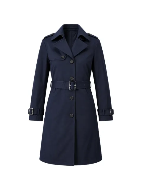 Add single-breasted belted trench coat