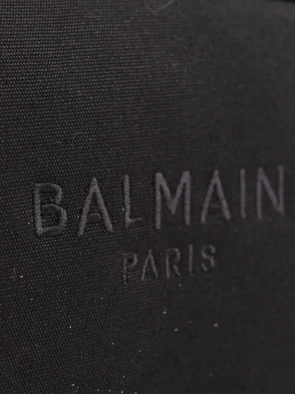Balmain Kids Schoudertas met geborduurd logo Zwart