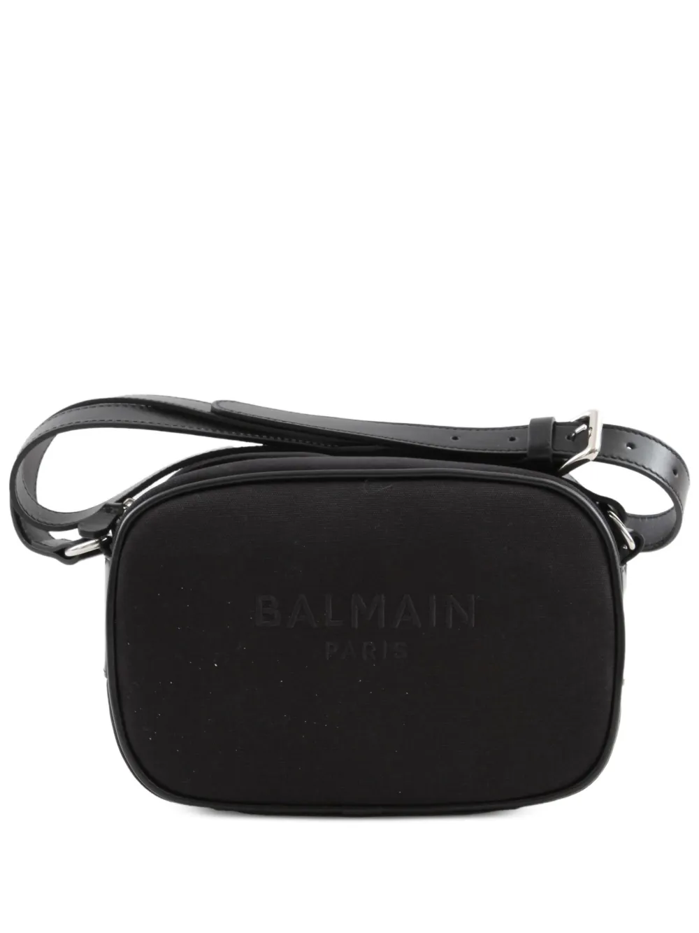 Balmain Kids logo-embroidered shoulder bag - Nero