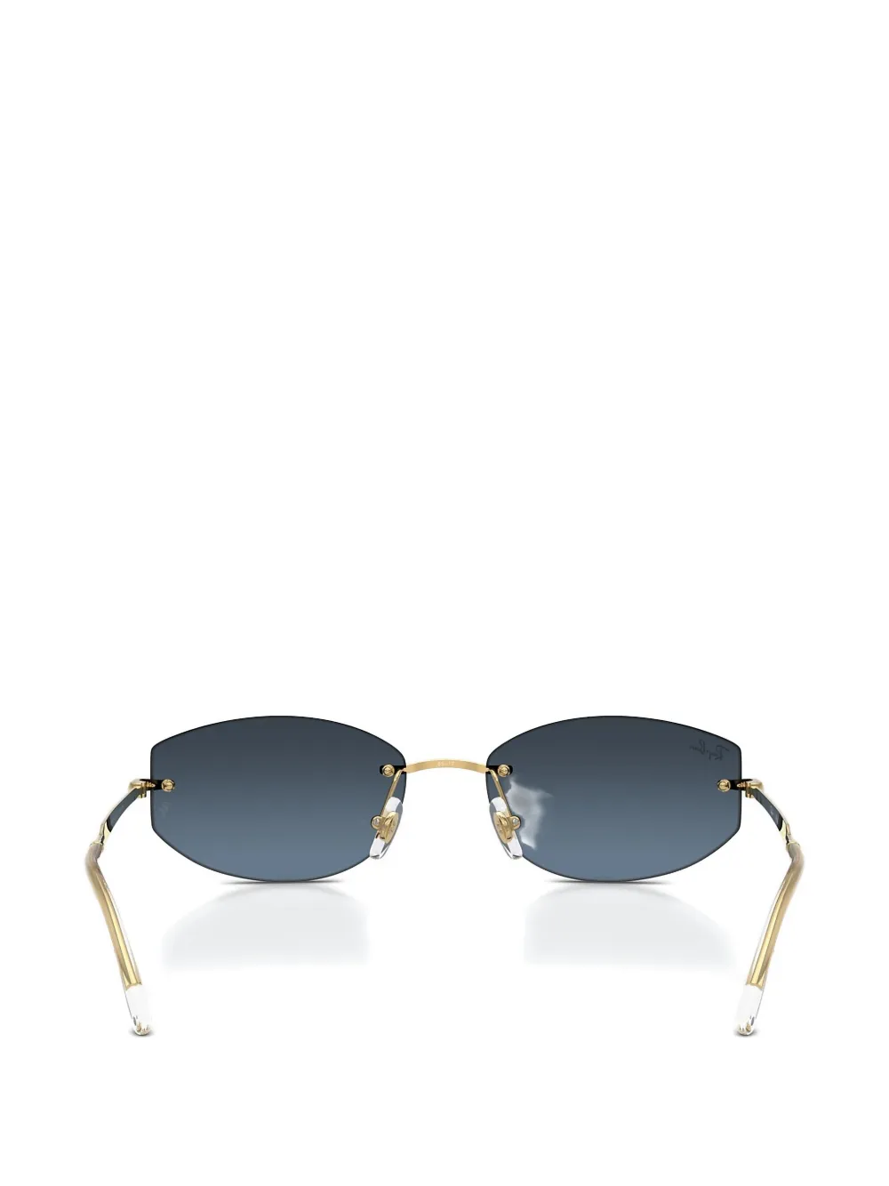 Ray-Ban Zonnebril met randloos geometrisch montuur Goud