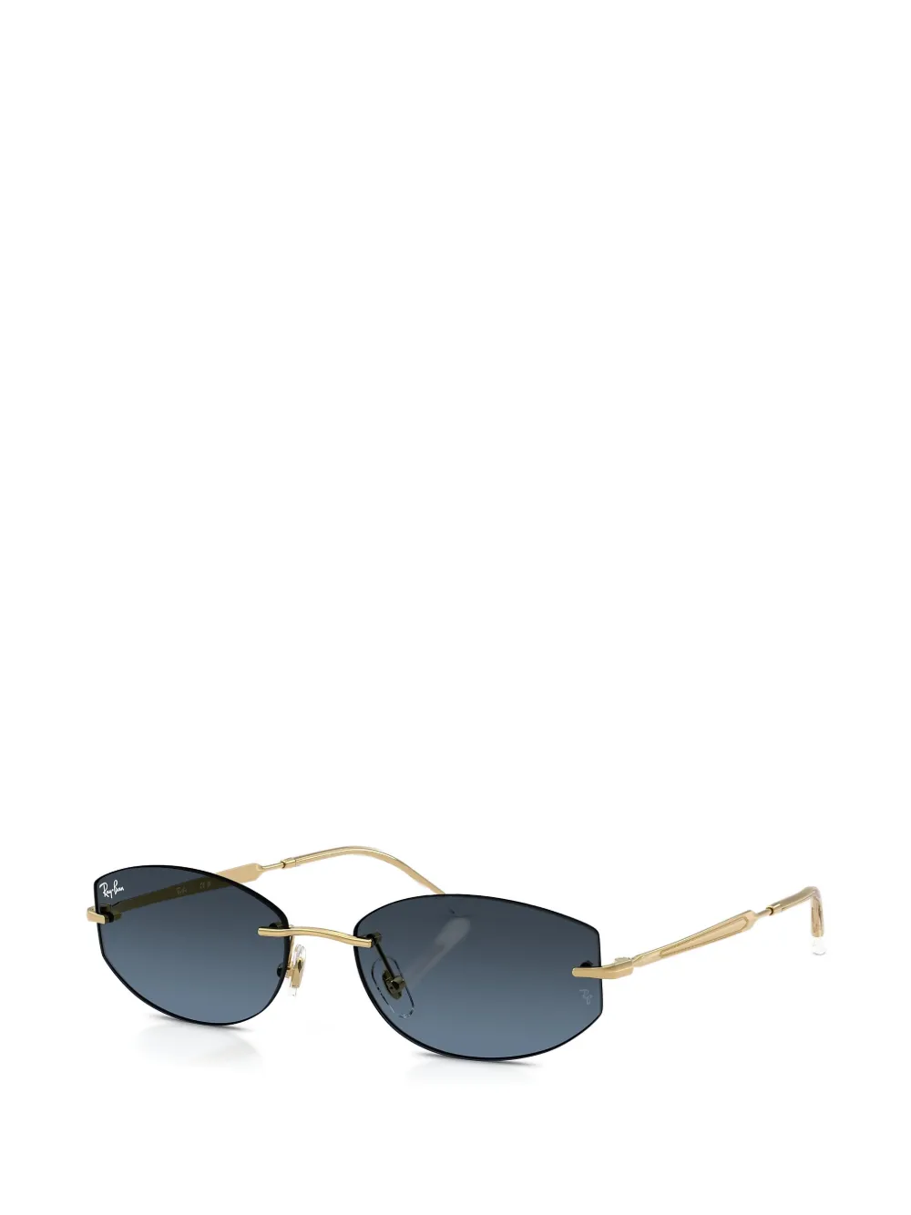 Ray-Ban Zonnebril met randloos geometrisch montuur Goud