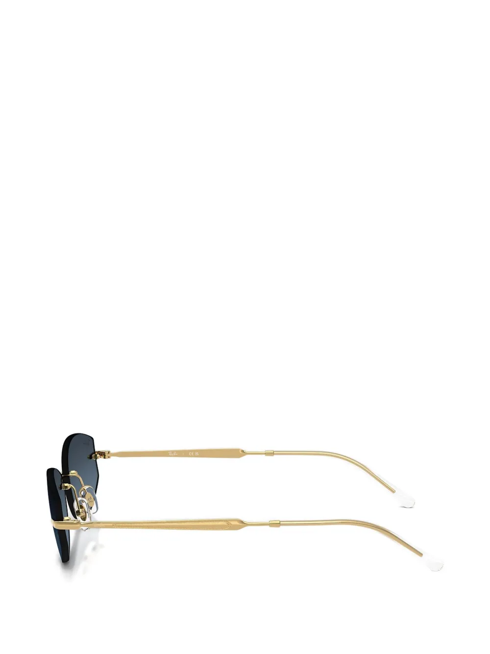 Ray-Ban Zonnebril met randloos geometrisch montuur Goud