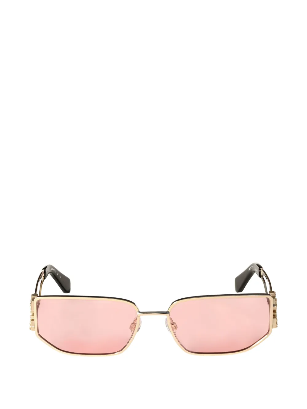 Off-White Allen Sonnenbrille mit geometrischem Gestell - Gold