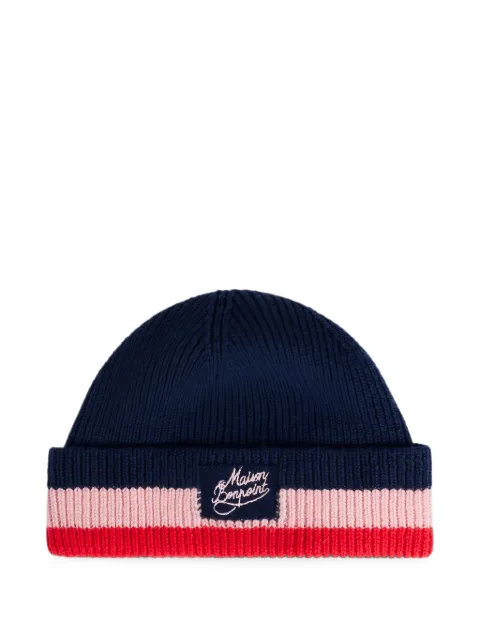 Bonpoint bonnet côtelé Mailise à patch logo