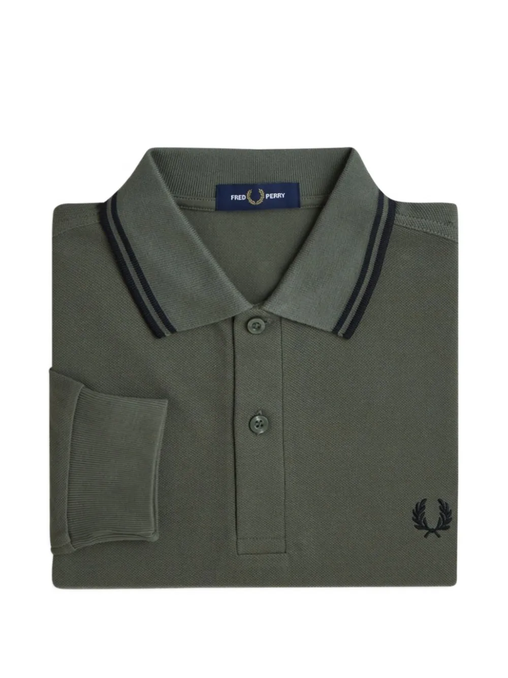 Fred Perry Poloshirt met lange mouwen Groen