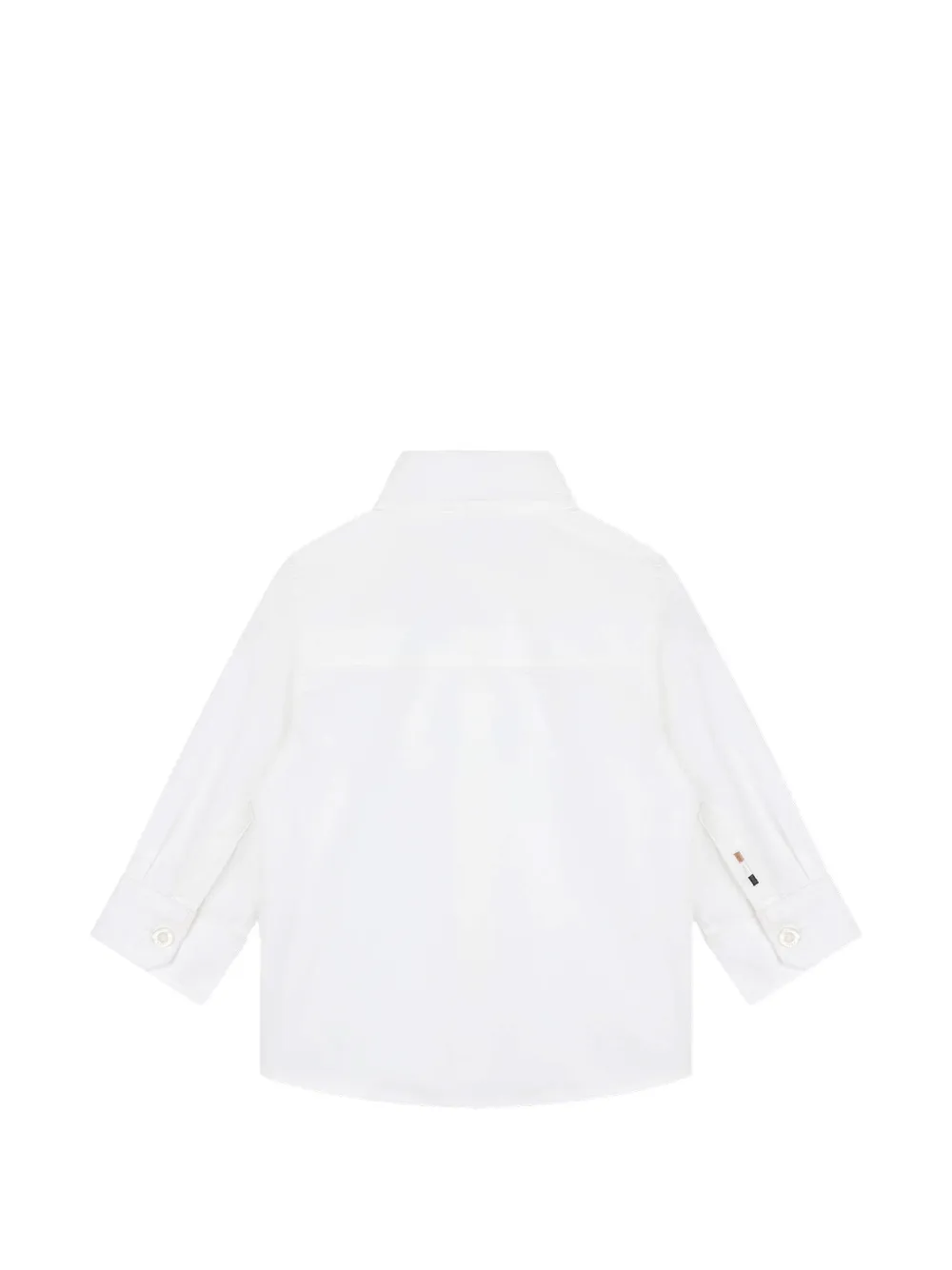 BOSS Kidswear logo-embroidered shirt Wit