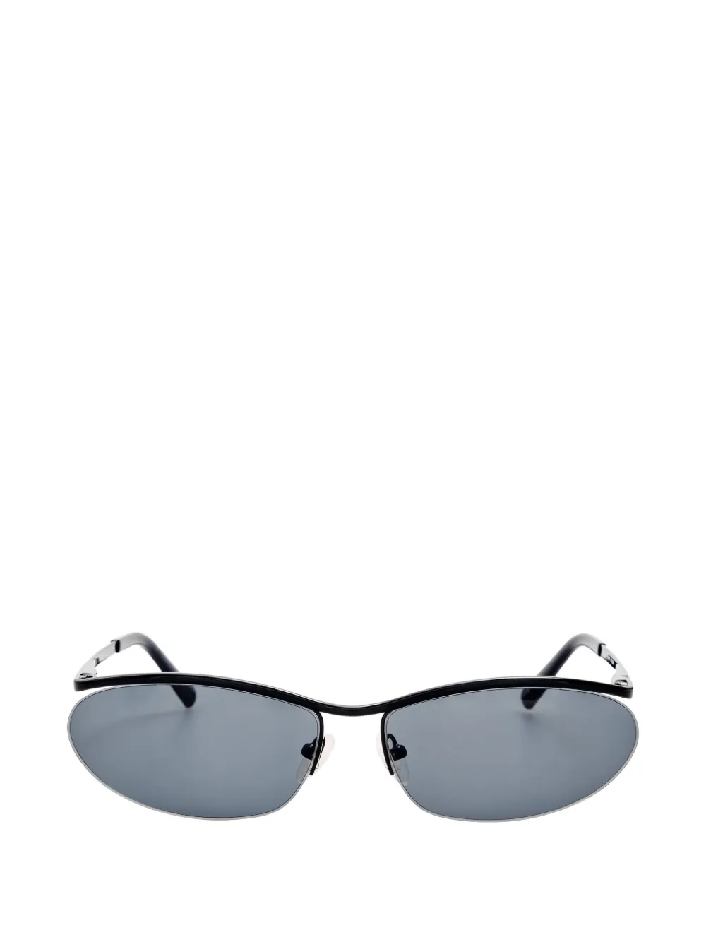 The Attico Charlotte oval-frame sunglasses - Nero