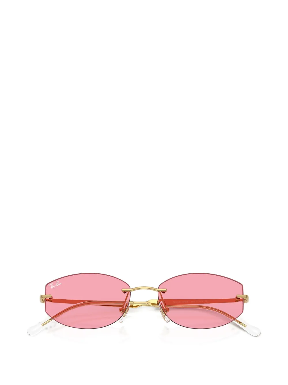 Ray-Ban Zonnebril met randloos geometrisch montuur Roze