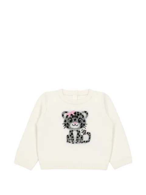Liu Jo Kids leopard-intarsia sweater