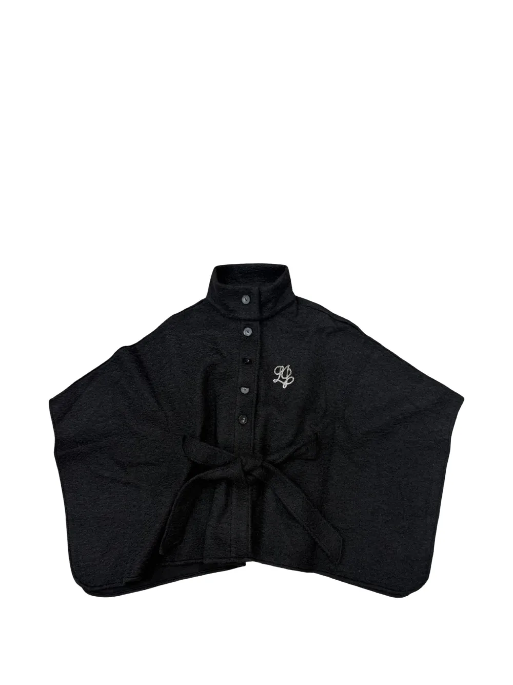 LIU JO Cape met ceintuur en logo Zwart