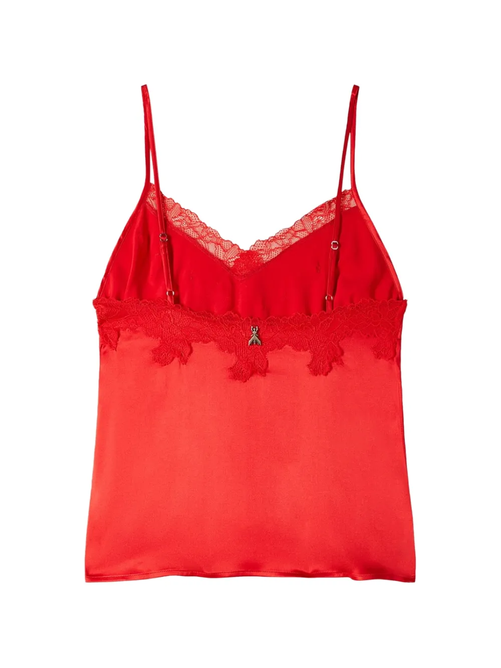 Patrizia Pepe Mouwloze blouse met kanten afwerking Rood