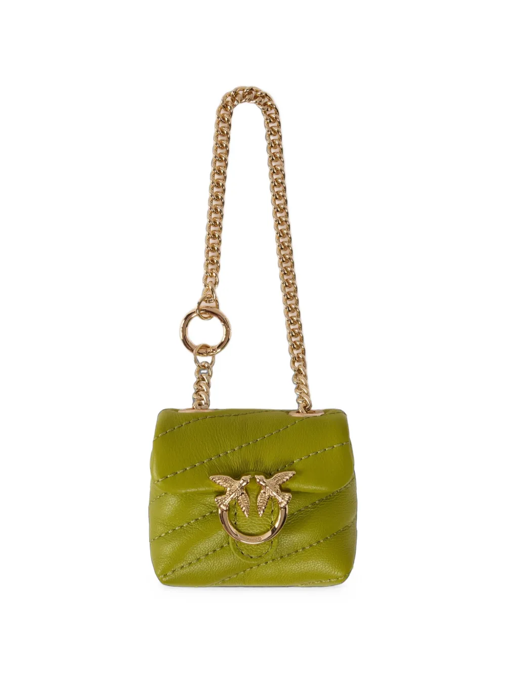 PINKO nano Love Bag Puff accessory in nappa leather - women - Sheepskin/Cotton/Polyurethane/Polyamide/Zinc/Cupro/Alfa/Other fibres - One Size -
