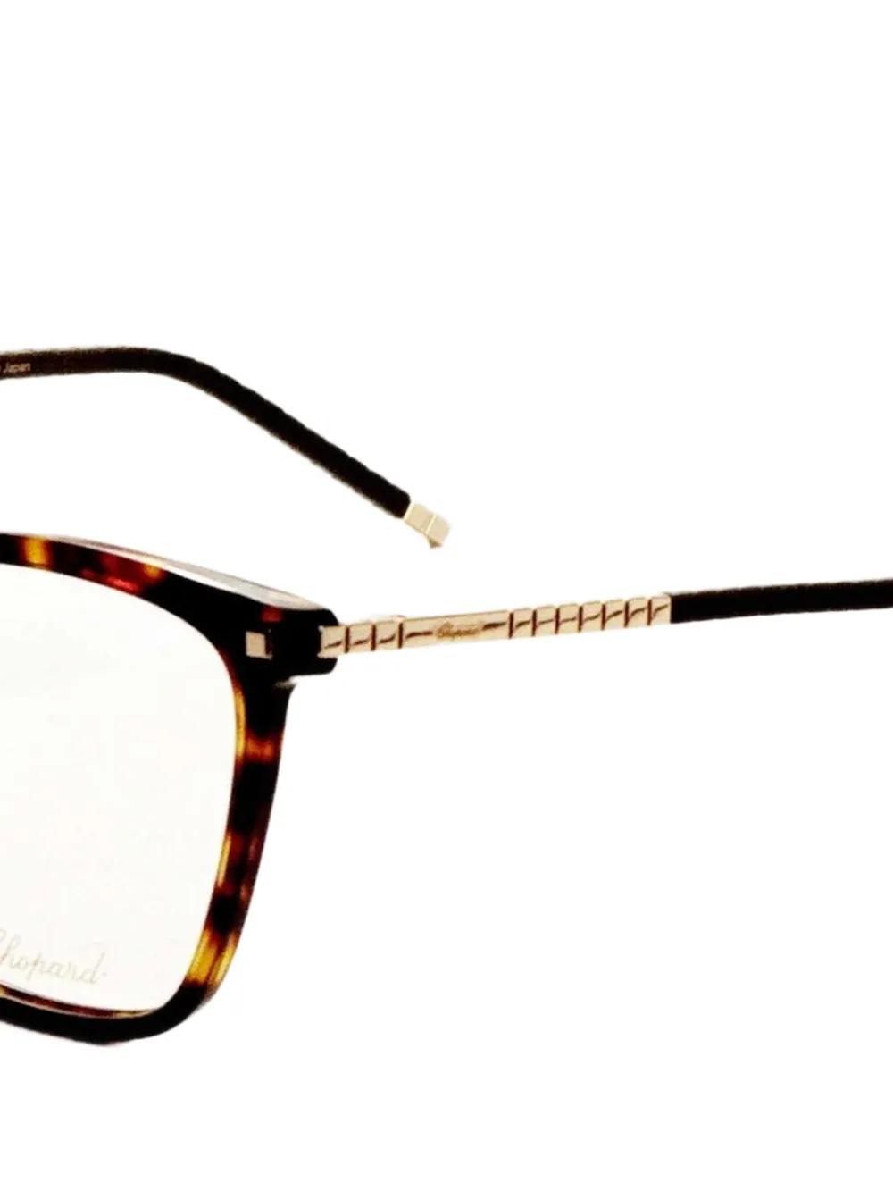 Chopard Tortoiseshell-effect Square-frame Glasses in Brown, view 2