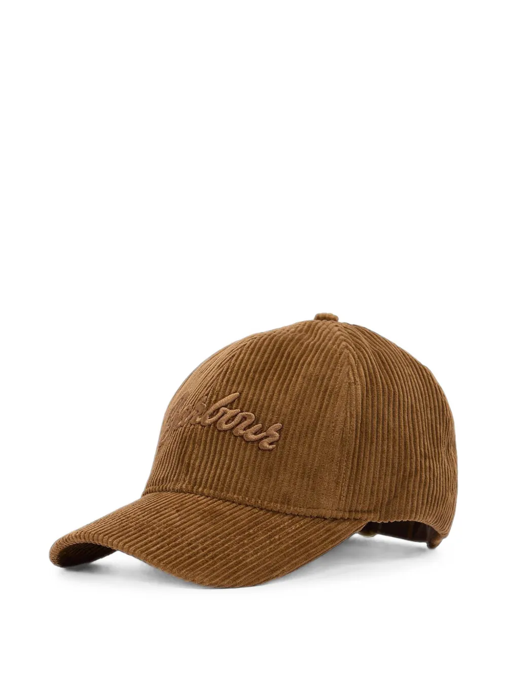 Barbour Ivybridge ribfluwelen pet met geborduurd logo Bruin