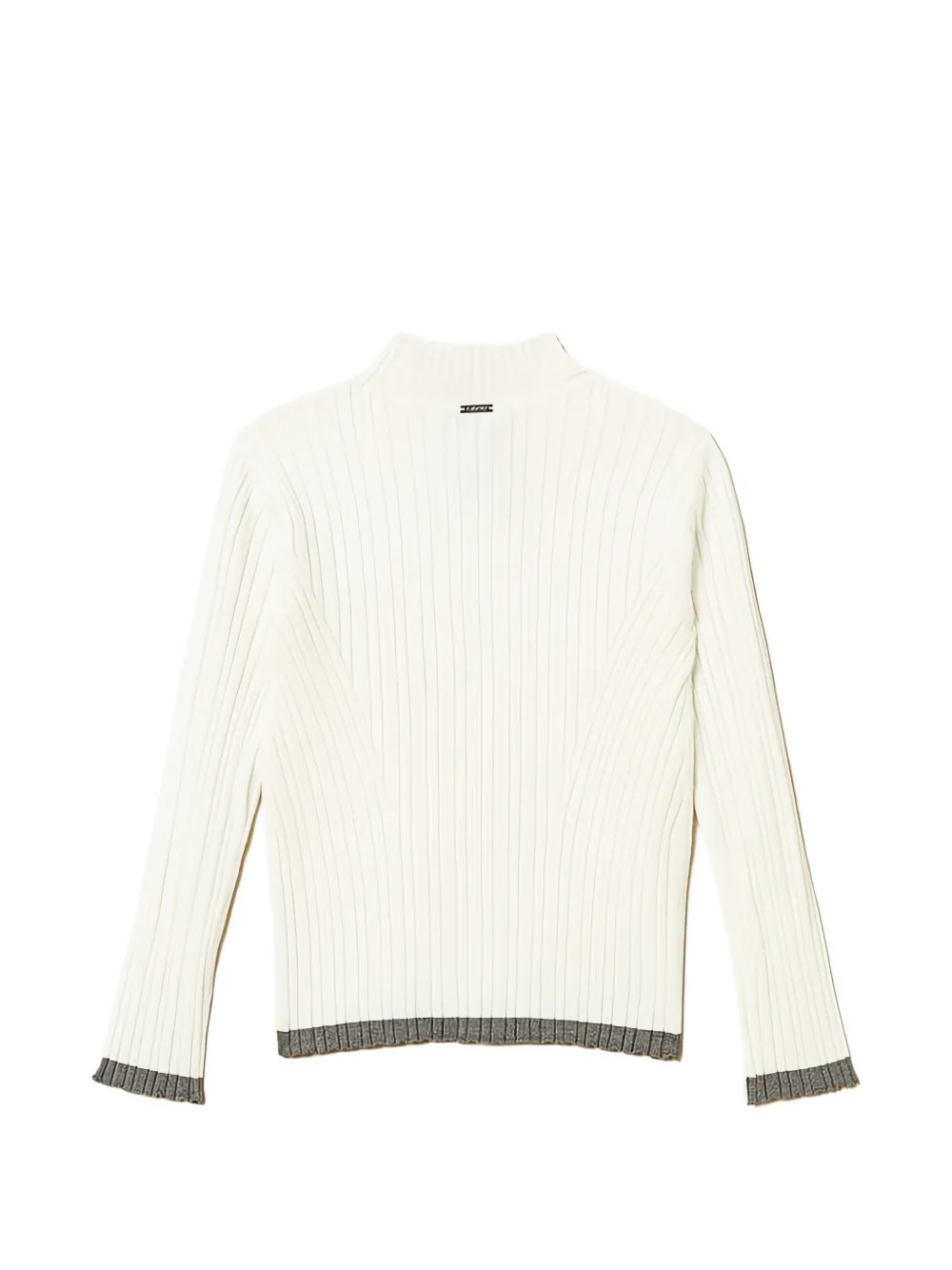 TWINSET Kids Ribgebreide trui met hoge hals Wit
