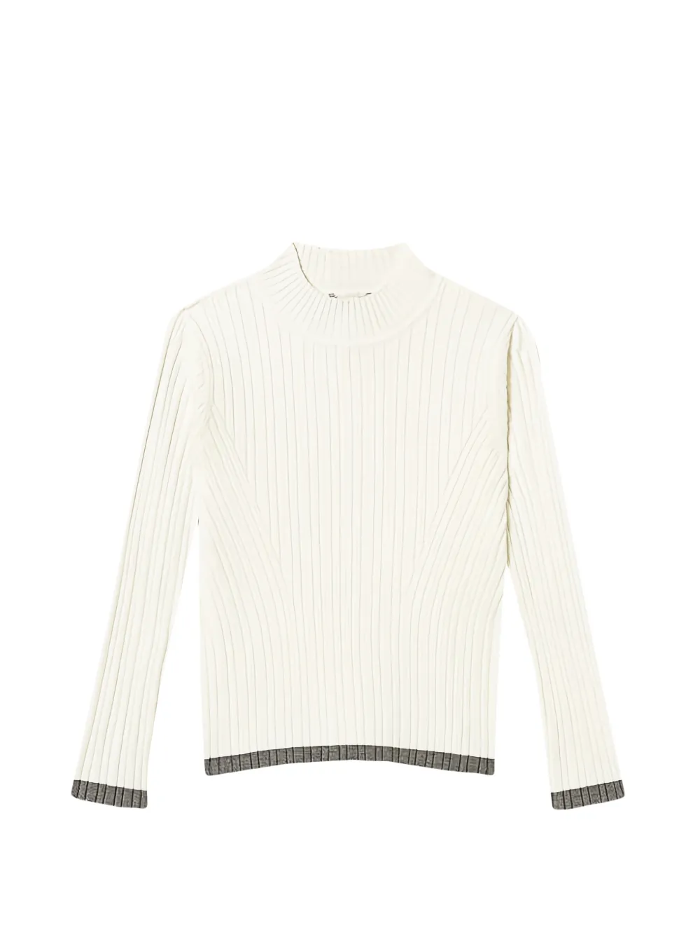 TWINSET Kids ribbed-knit mock-neck sweater - Bianco