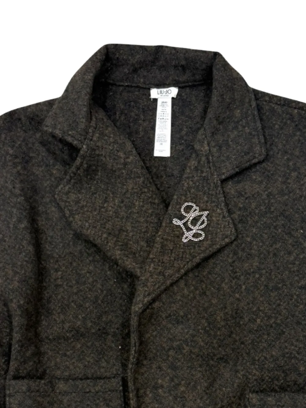 LIU JO Jack met logo-broche en kapmouwen Bruin