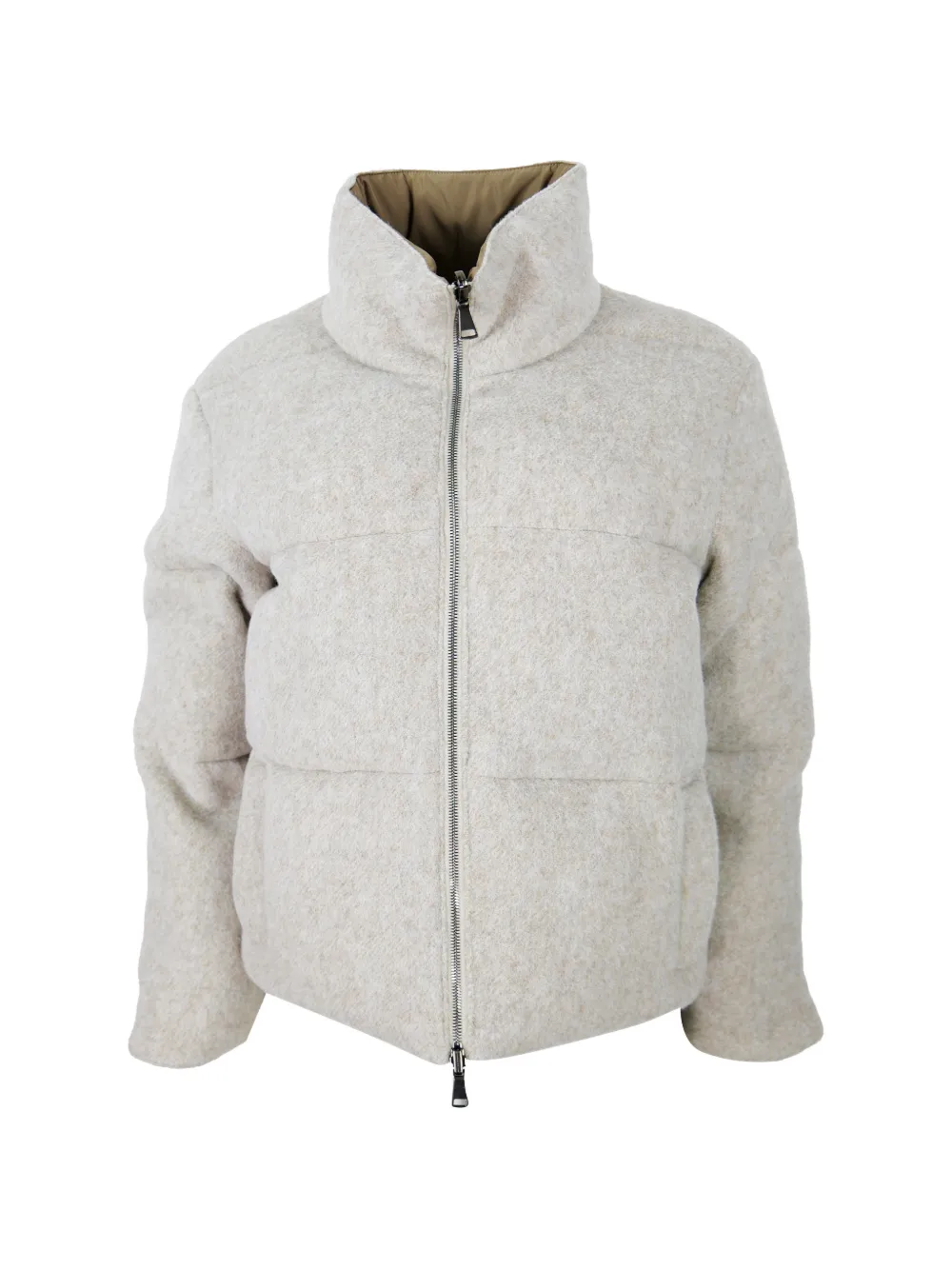 Lorena Antoniazzi quilted high-neck jacket - Toni neutri