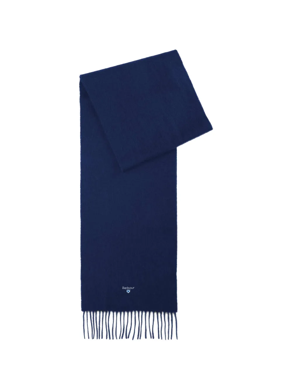Barbour Lamlswollen sjaal met franje Blauw