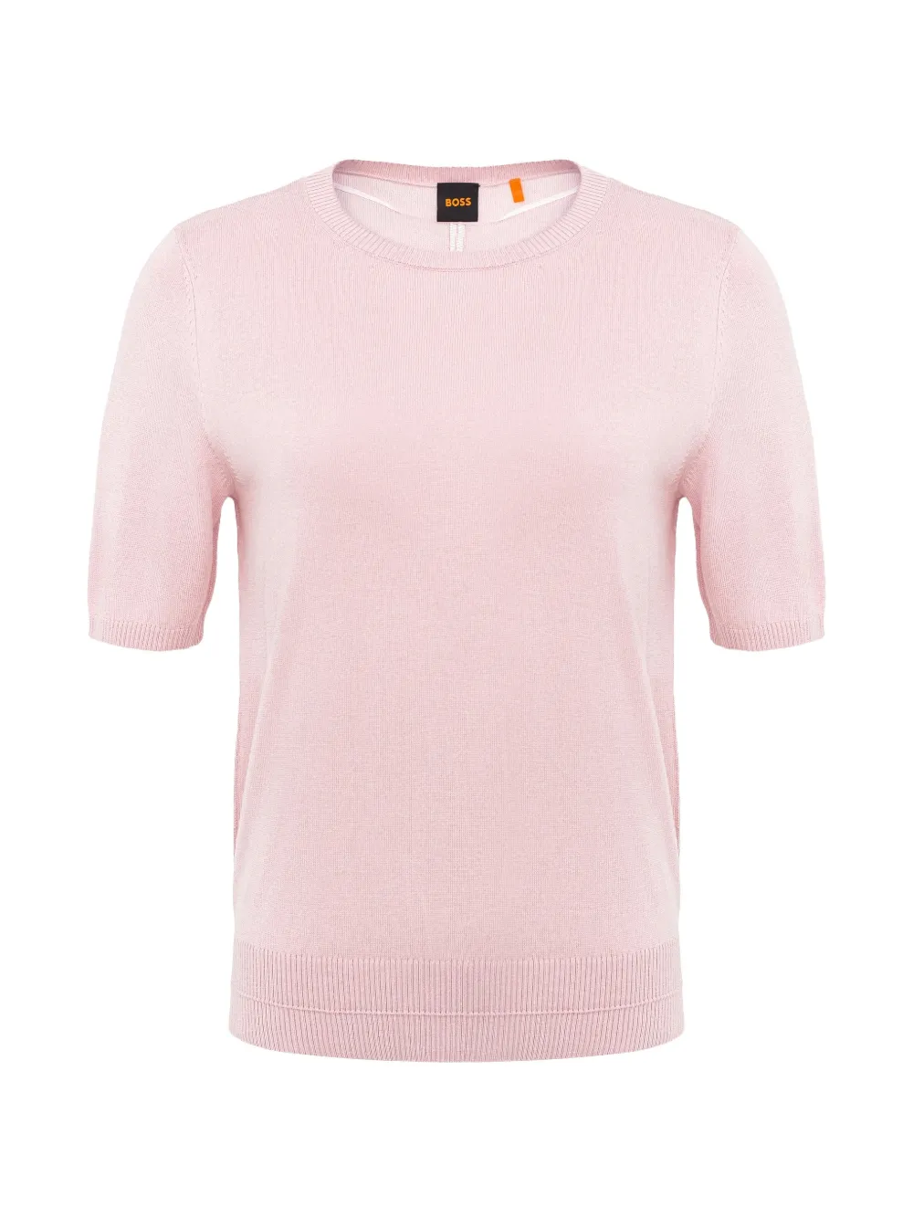 BOSS Gestricktes T-Shirt - Rosa