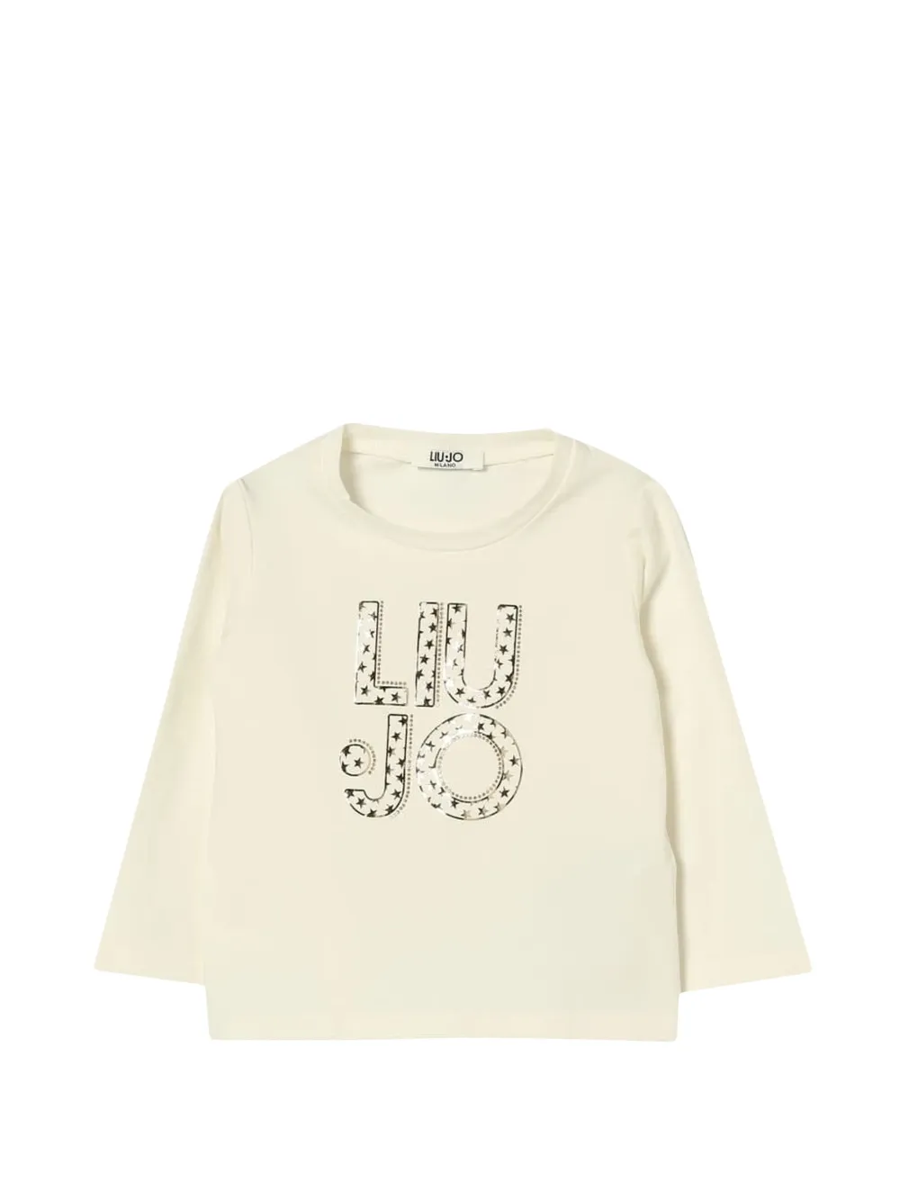 Liu Jo Kids T-shirt met lange mouwen en logo-print Beige
