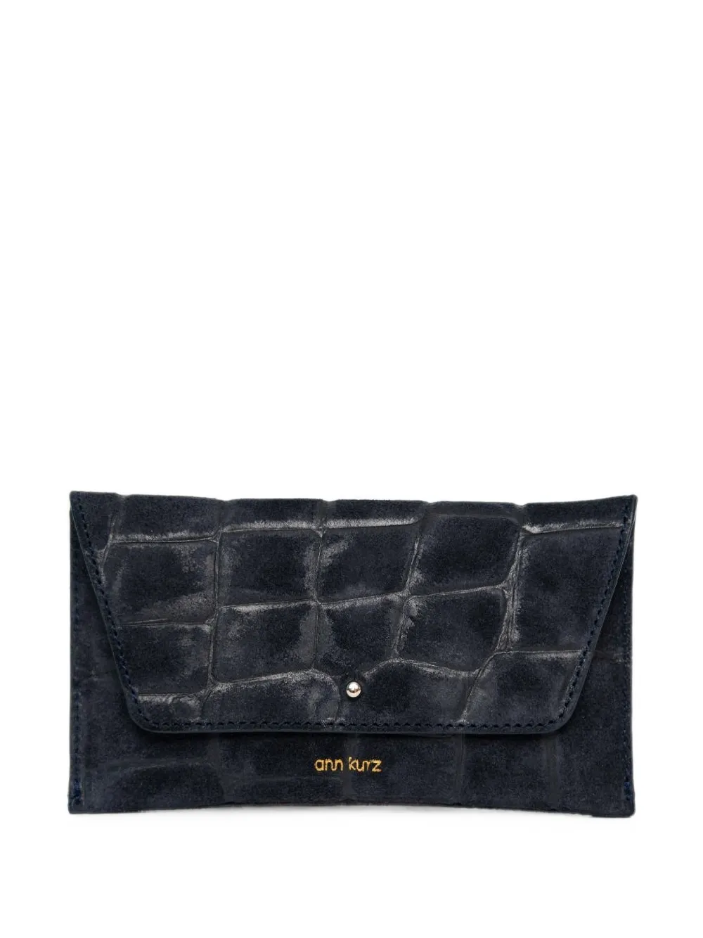 ann kurz Portafoglio Envelope con effetto coccodrillo - Blu