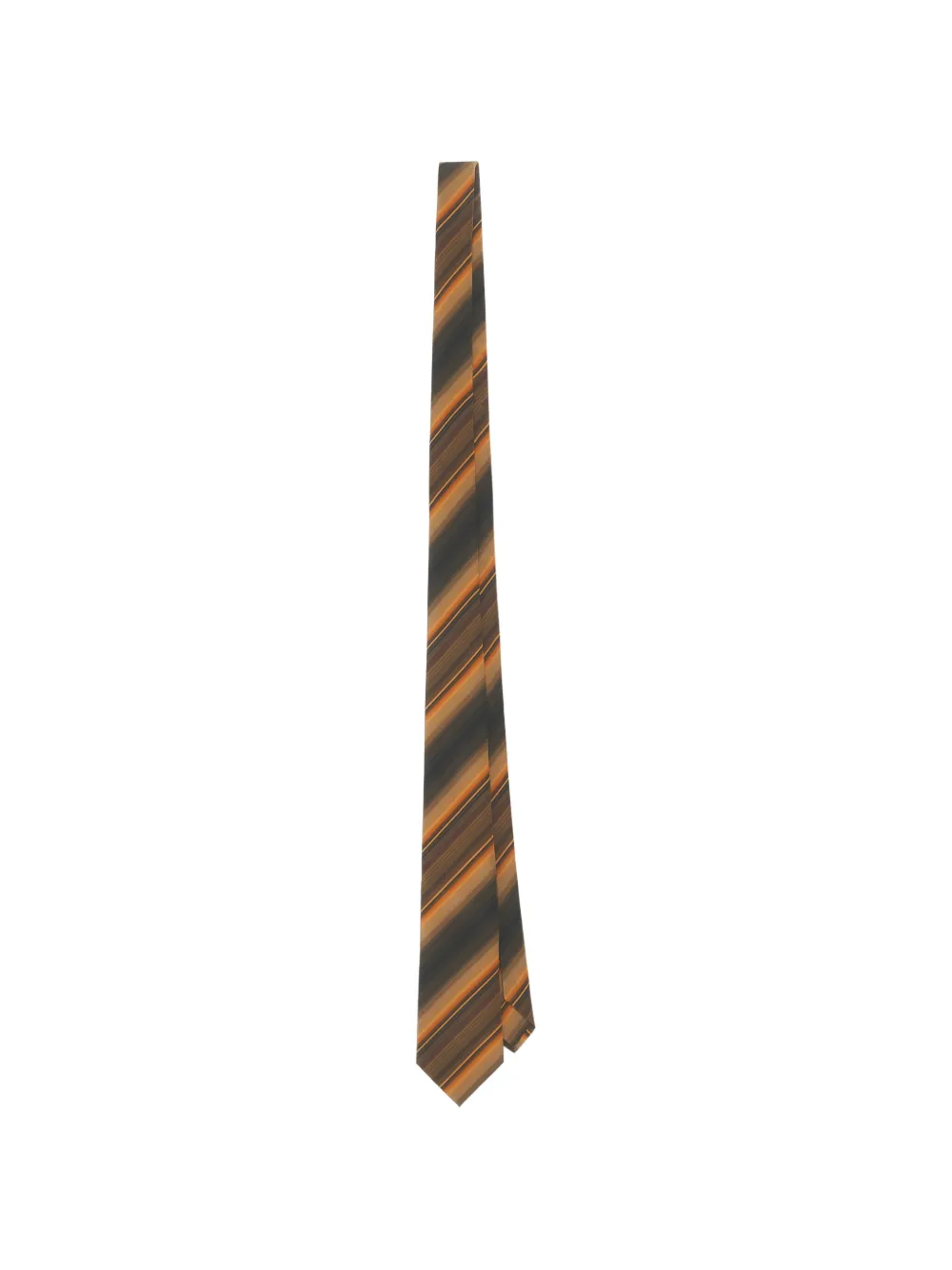 Marni orange degradé stripe cotton-silk tie
