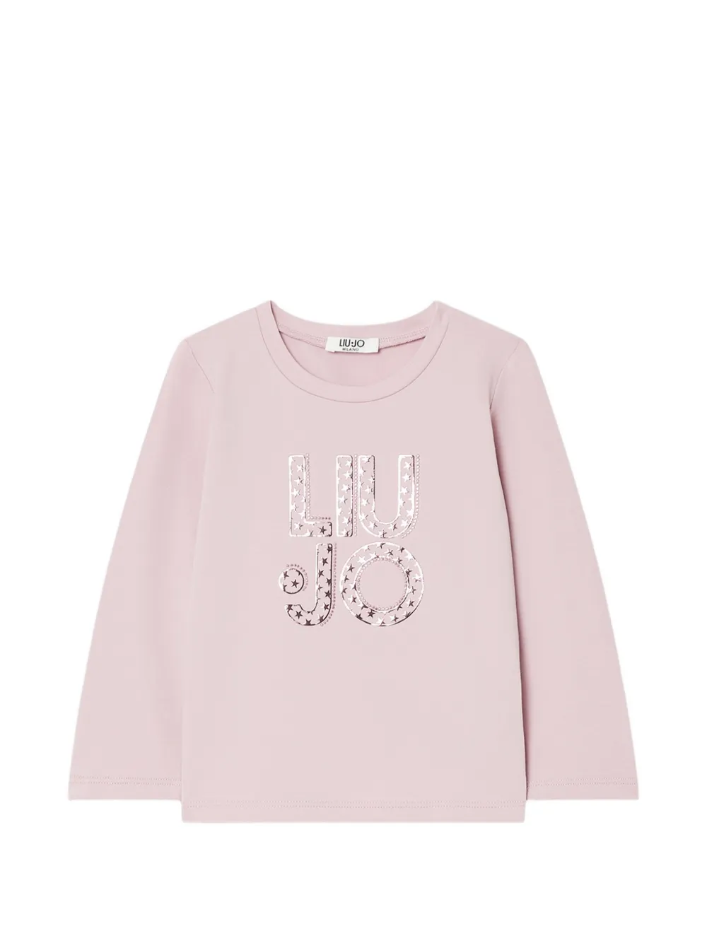 Liu Jo Kids T-shirt met lange mouwen en logo-print Roze