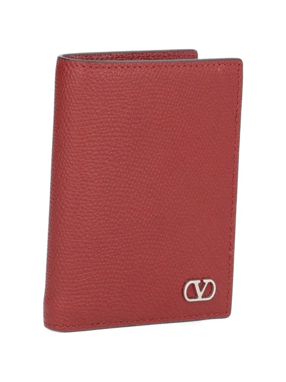 Valentino Garavani VLogo Signature leather card holder Rood