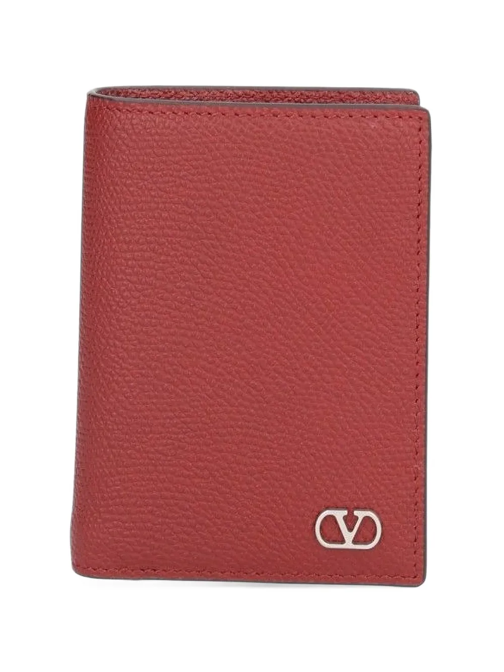 Valentino Garavani VLogo Signature leather card holder - Rot