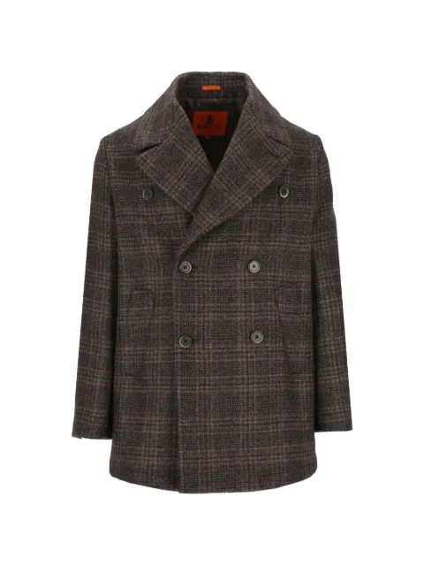 Barena check-pattern double-breasted coat