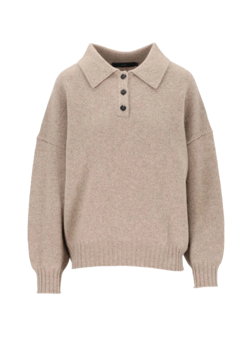 Arch4 King's Road Cashmere Polo Top in Neutrals