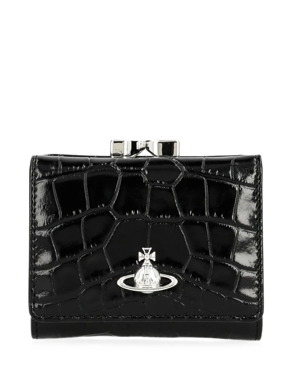 Vivienne Westwood small Orb Bas Relief crocodile-effect leather wallet