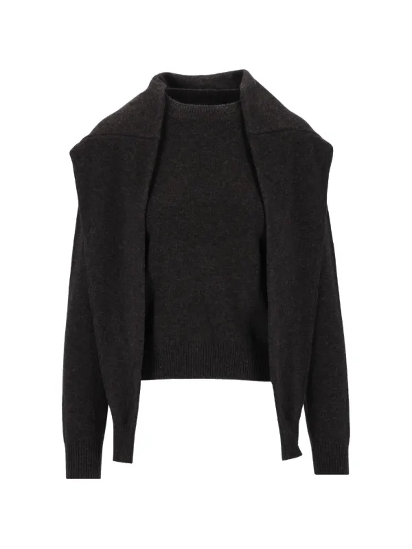 Arch4 Eleanor Knot-detail Sweater in Grey