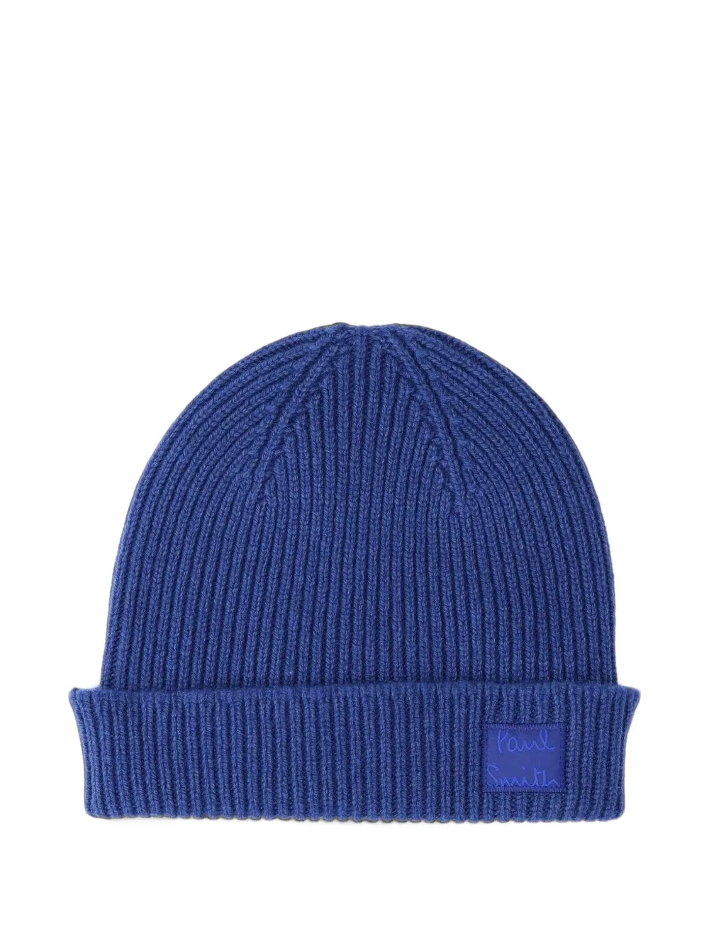 Paul Smith ribbed-knit beanie hat Blauw