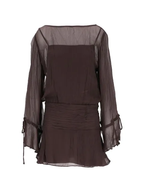 STAUD Beatrix ruched-waist dress