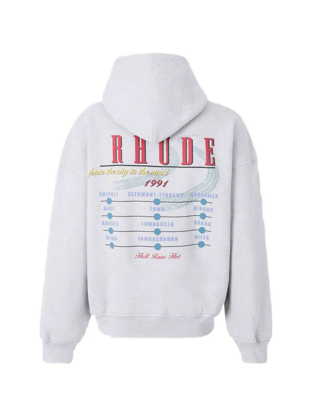RHUDE Hoodie met print Grijs