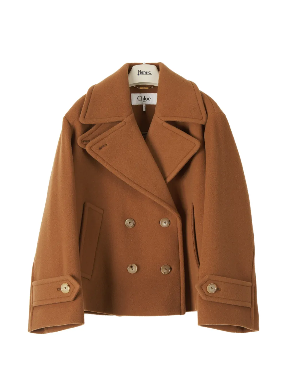 Chloé double-breasted pea coat - Marrone