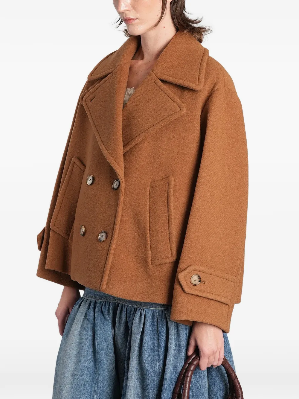 Chloé Sailorjas met dubbele rij knopen Bruin